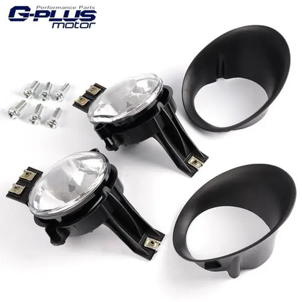 100% Brand-New G-PLUS Halogen High Output Glass Bumper Fog Lights Complete Kit - Automotive Replacement (Fog Lights + Bulbs + Bezel + Hardware) for 2002-2008 Dodge Ram 1500, 2003-2009 Ram 2500 3500