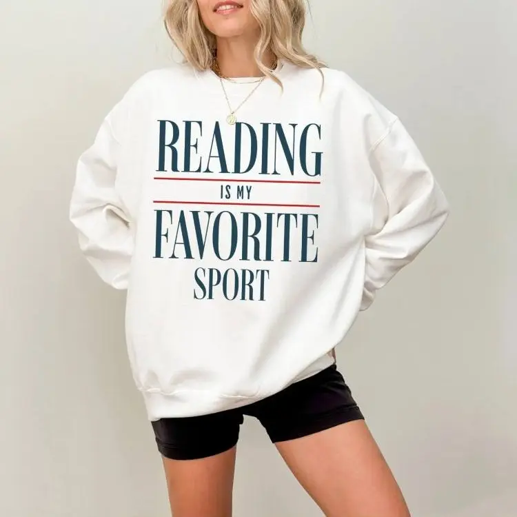 Reading is my favorite sport Sweatshirt, Vintage Reading, Booklover gift, Bookish, Librarian Sweatshirt, Bookworm, Reader Gift