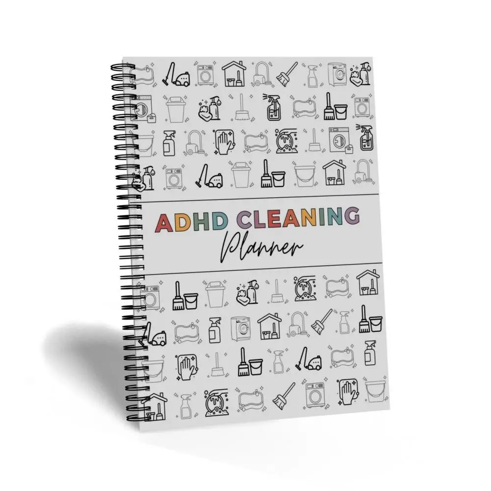 1pc ADHD Cleaning Scheduling Spiral Bound Planner, Weekly/monthly Cleaning Schedule, Decluttering Checklist, Organize Tasks & Maintain A Tidy Home for