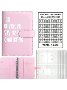$5,050 Money Saving Challenge Binder – 100 Envelopes Budget Book with Numbers, A5 Cash Envelope System for Financial Goals & Debt Payoff 🇺🇸 Fast Ship