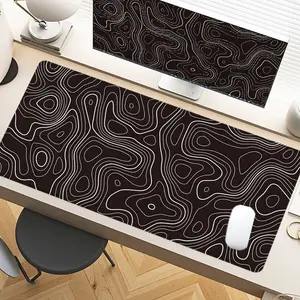 Contour Topography Desk Pad Gaming Mousepad XXL Mouse Pad For Laptop Desk Mouse Pad Extra Large With Non-Slip Rubber Base Stitched Edges Surface For PC Gamers Office Workers & Home Use Perfect Gift For Holidays And Seasonal Occasions