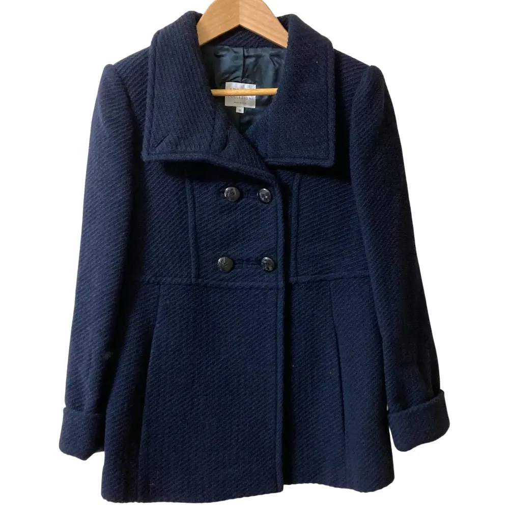Pre-owned Giorgio Armani Wool Small Leather Goods Armani Collezioni Coat