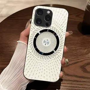 Perfect tech gift! Luxury Magnetic Phone Case for iPhone 16 Pro, Sleek Geometric Design for Men & Women — 975