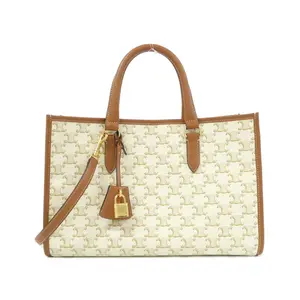 Pre-owned Celine Calfskin Tote Bags Mini Horizontal Cabas Tr Triomphe Canvas Tote Bag