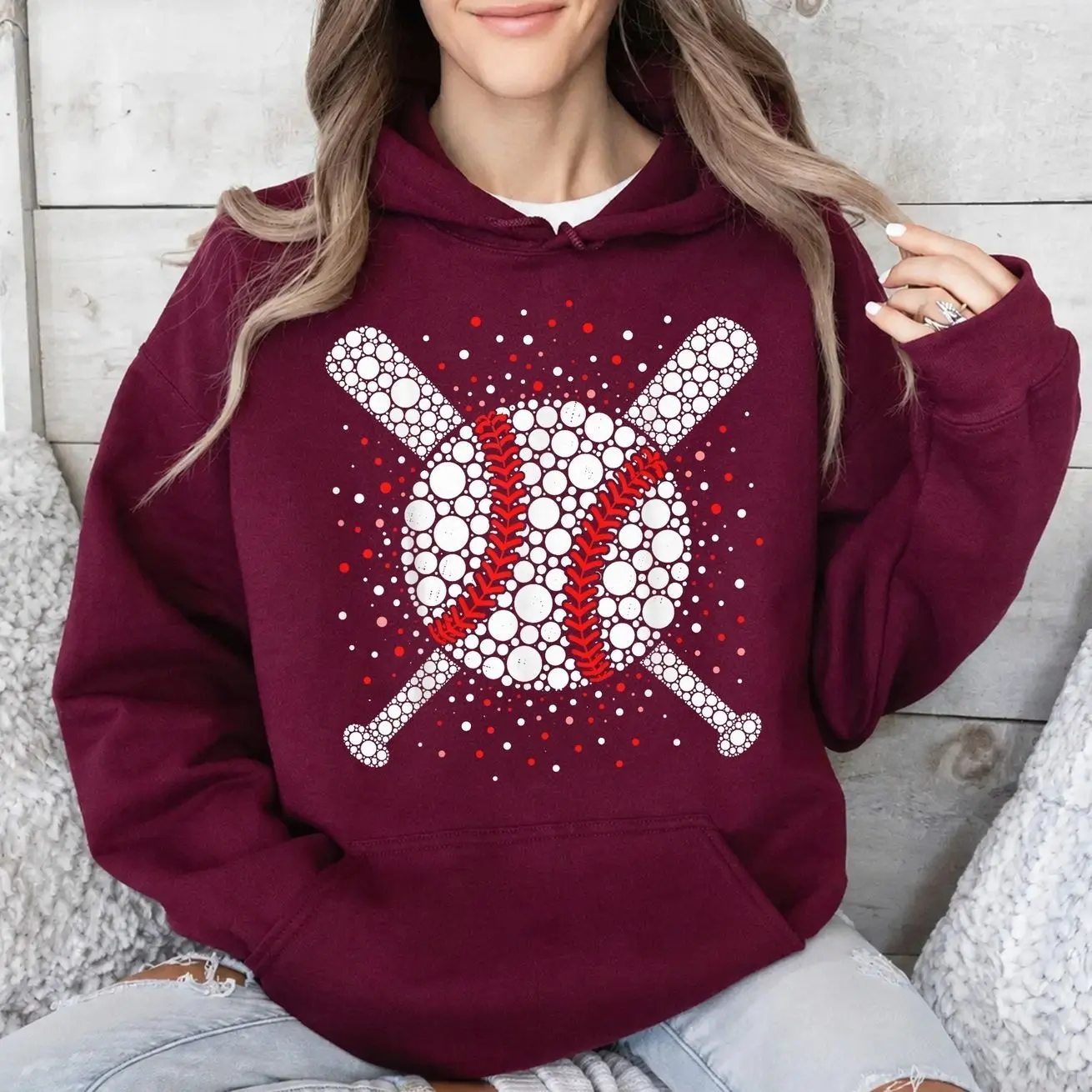Dot Day Baseball Hoodie, Style Baseball Graphic Hoodie, Baseball Bat Sports Hoodie, Game Day Baseball Top, Baseball Hoodie, Ballpark Outfit, Baseball Fan Gift for Women Men