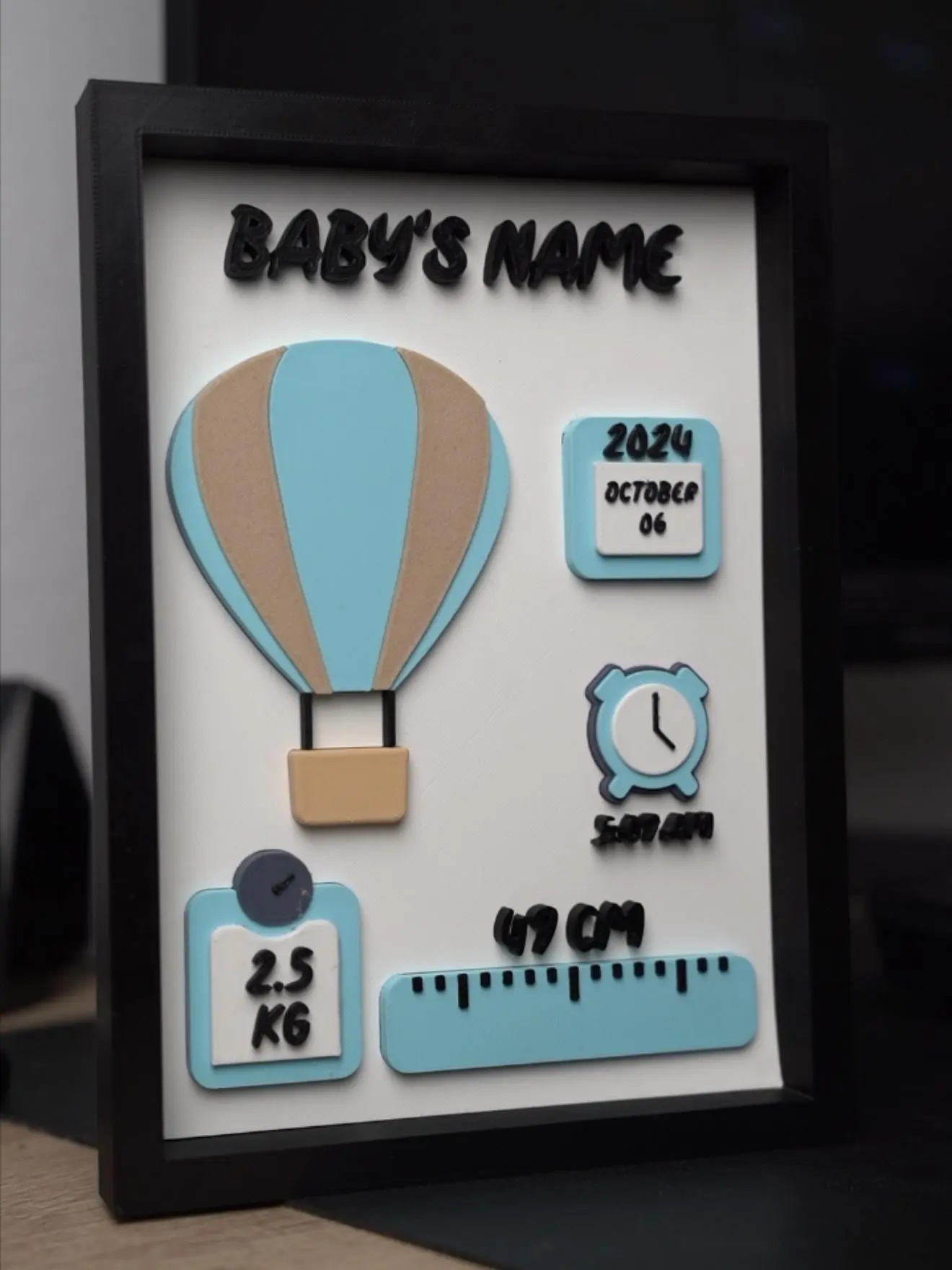 Customized Baby Birth Frame