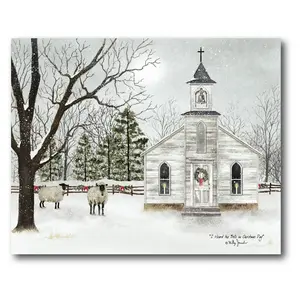 Courtside Market Christmas Chapel 20" x 24" Canvas Wall Art