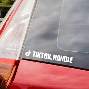 TikTok Name Car Sticker 8” Vinyl Decal 2 Pack Set - Custom Vinyl Decal for Windows, Available in Various Colors