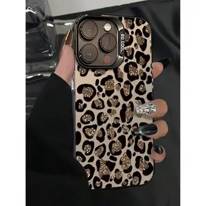 Brown Panther Pattern Phone Case Suitable For Compatible With Iphone17, 16, 15, 14, 13, 12, 11, PRO MAX, PLUS, perfect as a gift for friends and family.