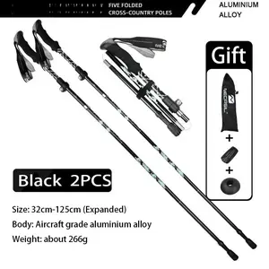 Lightweight Foldable Trekking Poles| Portable Nordic Walking Sticks for Hiking Camping