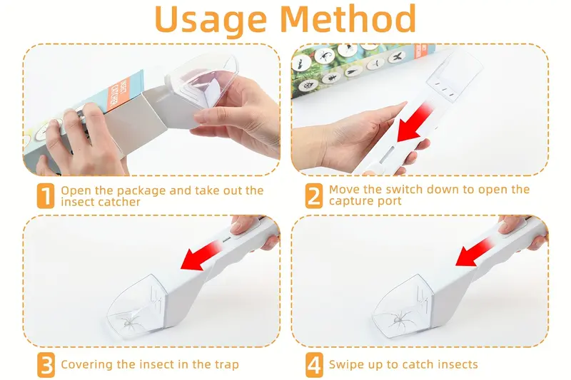 Product Introduction of 1-Pack Handheld Insect Trap Releaser, Portable Insect Catcher, Quick Release, Pest Control Tool for Home and Garden, No Batteries Required 16