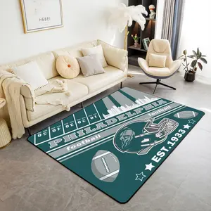 Football Living Room Rugs for Bedroom Area Rug Boys Girls Rugby Sports Decor Carpet Football City Indoor Floor Mat