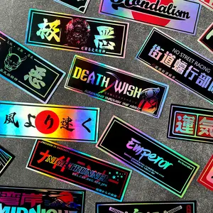 24pcs JDM tuning culture Racing reflective car stickers waterproof reflective stickers motorcycle electric car stickers computer stickers