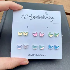 Y2K butterflies Stud Earrings Set of 8