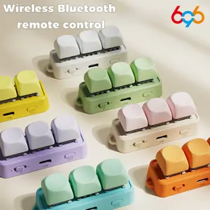 3-in-1 Bluetooth Remote Control for Reading, Gaming, Office, Wireless Game Controllers, Compatible with E-Readers, Phones, Tablets, Computers, Page Turning, Video Switching, Volume Control, Hot Swappable Shaft, Bluetooth 5.4, 30min Auto Sleep