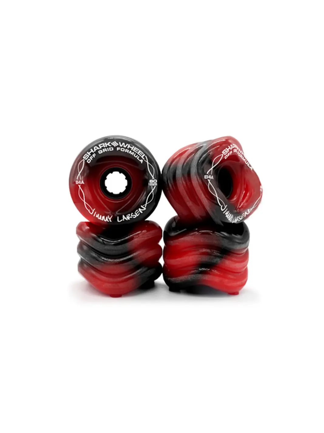 60mm, 84a Red/Black Swirl - Team Rider, Signature Wheels Off-Grid Jimmy Larsen