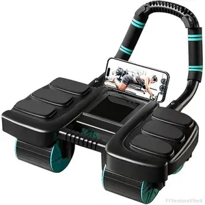 2025 New Automatic Rebound Ab Roller Wheel with Elbow Support & 4-Wheel Design - Core Exercise Equipment for Home Gym, Abdominal Workout Machine for Men/Women, Belly Fat Burner,Portable Fitness Roller Wheel FFVentureVibe8