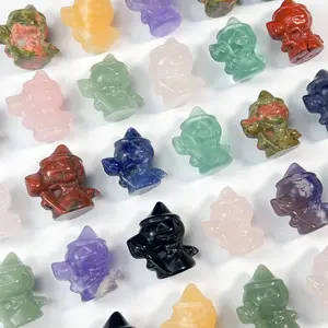[Video Order] 1 Count Mini Crystal Carvings/Size:12g~18g/Material:Rose Quartz, Flourite, Yellow Calcite,Garnet, Yooperlite, Red Jasper and so on