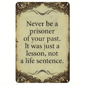 Antique Metal Wall Sign Featuring a Painted Finish Suitable for Outdoor Use Vintage Style Durable Signage