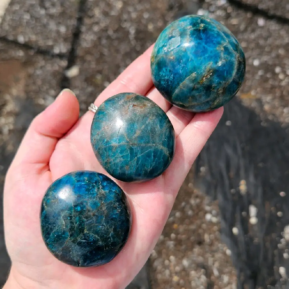 Blue Apatite Palmstone