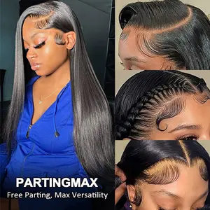 OQ HAIR Straight 13x4 Lace Front Wigs 200% Density Human Hair Wigs Preplucked Natural Hairline