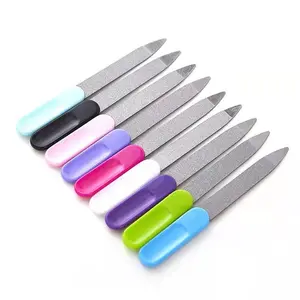 9 nail files and strips for household and nail salon use, stainless steel nail files and polishing tools