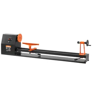 Tabletop Wood Lathe, Dimensions 14x40 inches, Motor Power 0.5 HP 370W, Features Variable Speeds 885/1245/1715/2425 RPM, Includes Chisels, Faceplate, Plastic Handle, Hex Wrench, Ideal for Craf
