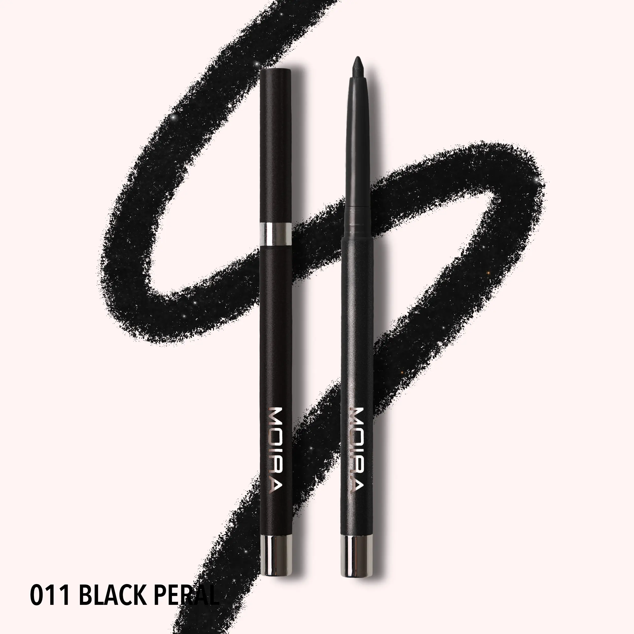 MOIRA | Statement Shimmer Liner (011, Black Pearl) | Waterproof Shimmer Eyeliner, Highly Pigmented & Long-Lasting | Smooth Glide Retractable Formula, Multi-Use Liner & Shadow