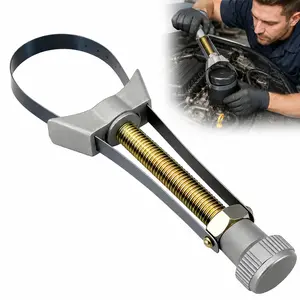 Universal Adjustable Diameter Car Oil Filter Wrench, Steel Strap Engine Oil Filter Removal Tool for Auto Oil Change, Car Oil Filter Wrench，Engine oil filter