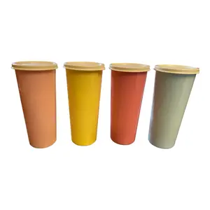 Pastel Tumblers - Set of 4 Vibrant Colors with Secure Lids for Everyday Use