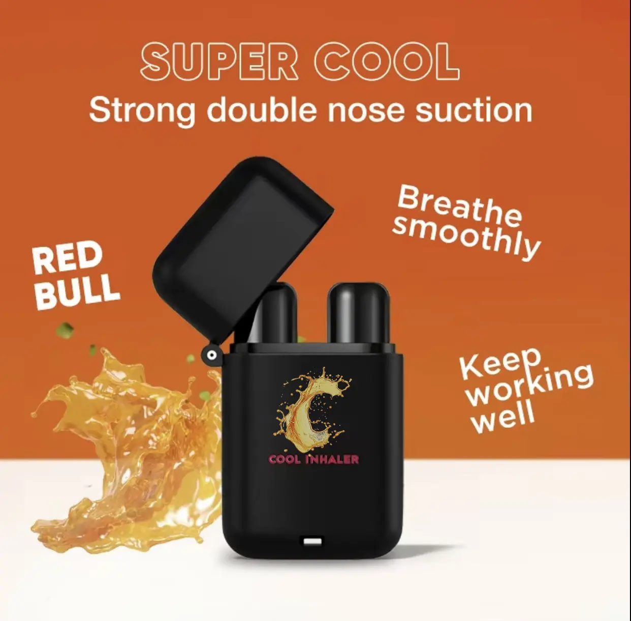 Causone Niu head double-hole flip nose cooling rod prevent motion sickness and refresh the mind and drive the car and nasal sucking cooling oil Causone Niu head double-hole flip nose cooling rod prevent motion sickness and refresh the mind and drive the car and nasal sucking cooling oil