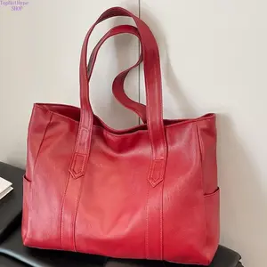 2026 New Trendy Korean Style Large Tote Bag for Women, Soft Simple Shoulder Handbag, Spacious Versatile Daily Bag, Lightweight Durable Design Perfect for Work, School, Travel, Shopping, Commute and Everyday Casual Outfits