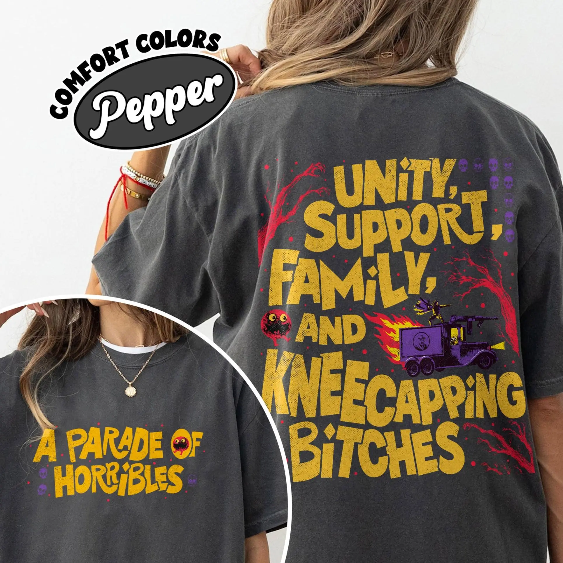 A Parade Of Horribles Shirt Comfort Colors, Dungeon Crawler Carl Book Graphic TShirt, Knee Capping Btches Tee, Sci Fi DND Book Merch