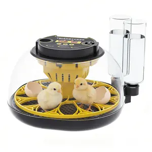 Automatic Egg Incubator 12 Eggs | Smart Temperature & Humidity Control | Chick Hatching Machine for Home Farm Use (Yellow/Green Available)