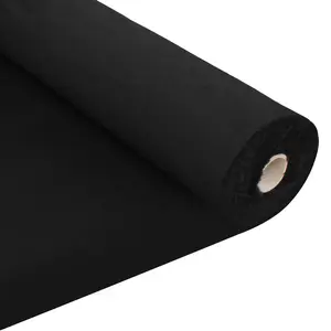 KM Legend Black 10 Yards Duvetyne Commando Cloth, Flame Retardant, Zero-Glare, Cotton Fabric for Photography Backdrop, Blackout Curtain, Stage Drapes, Studio Blackout Fabric