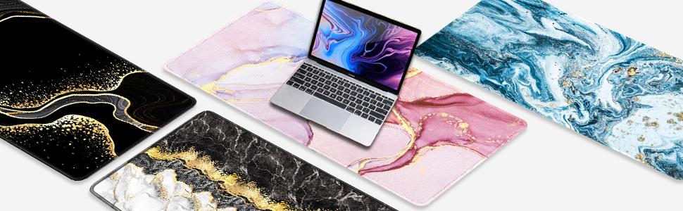 Desk Mat, Ultra Large Mouse Pad, 30x70/30x80/40x80cm Gaming Mousepad, Green Tropical Leaves Deskpad, Big Extended Full Size Mouse Pad, Desktop Desk Matt for Keyboard, Laptop & Computer