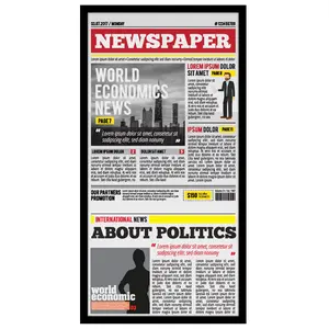 Newspaper Frame | Protective Wall Display | Plexiglass Front
