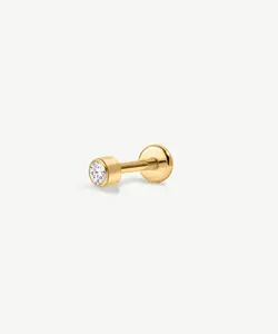 Bezel Solitaire Flat Back Stud
