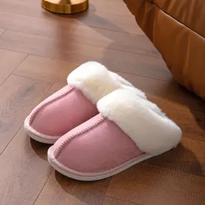 Women'S Winter Slippers - Soft Plush Indoor/Outdoor House Shoes with Cushioned EVA Sole, /Brown - Lightweight Warm Slip-Ons for Home, Office