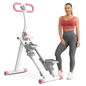 Folding Stair Stepper Machine for Home Gym Cardio Exercise Equipment for Full-Body Workout with LCD Display Vertical Climber for Full Body Workout with Adjustable Handlebar & Pedals Extended Step Range Design