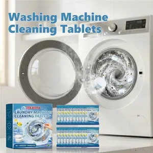 Washing Machine Cleaner Tablets for Stain & Odor Deep Cleaning Descaler for HE Front Loader Washer & Top Load Washer