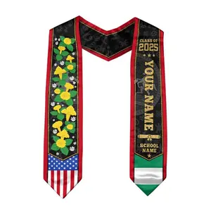 Personalized Nigerian American Flag Graduation Sash 2025, Nigeria Graduation Stole Custom, Nigerian Graduation Sash 2025 Gifts