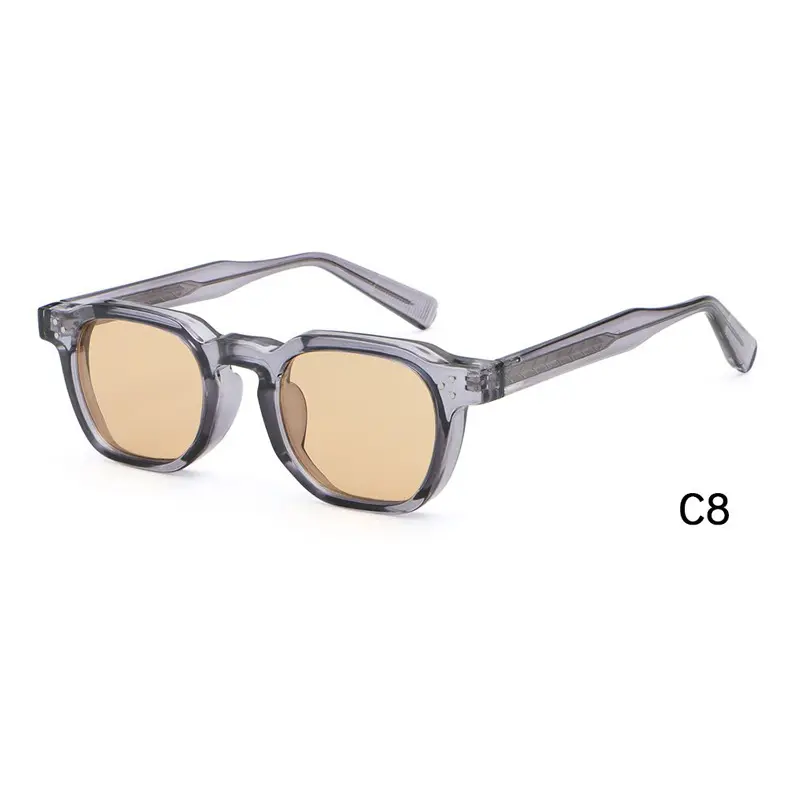 C8 transparent gray frame/light tea slic