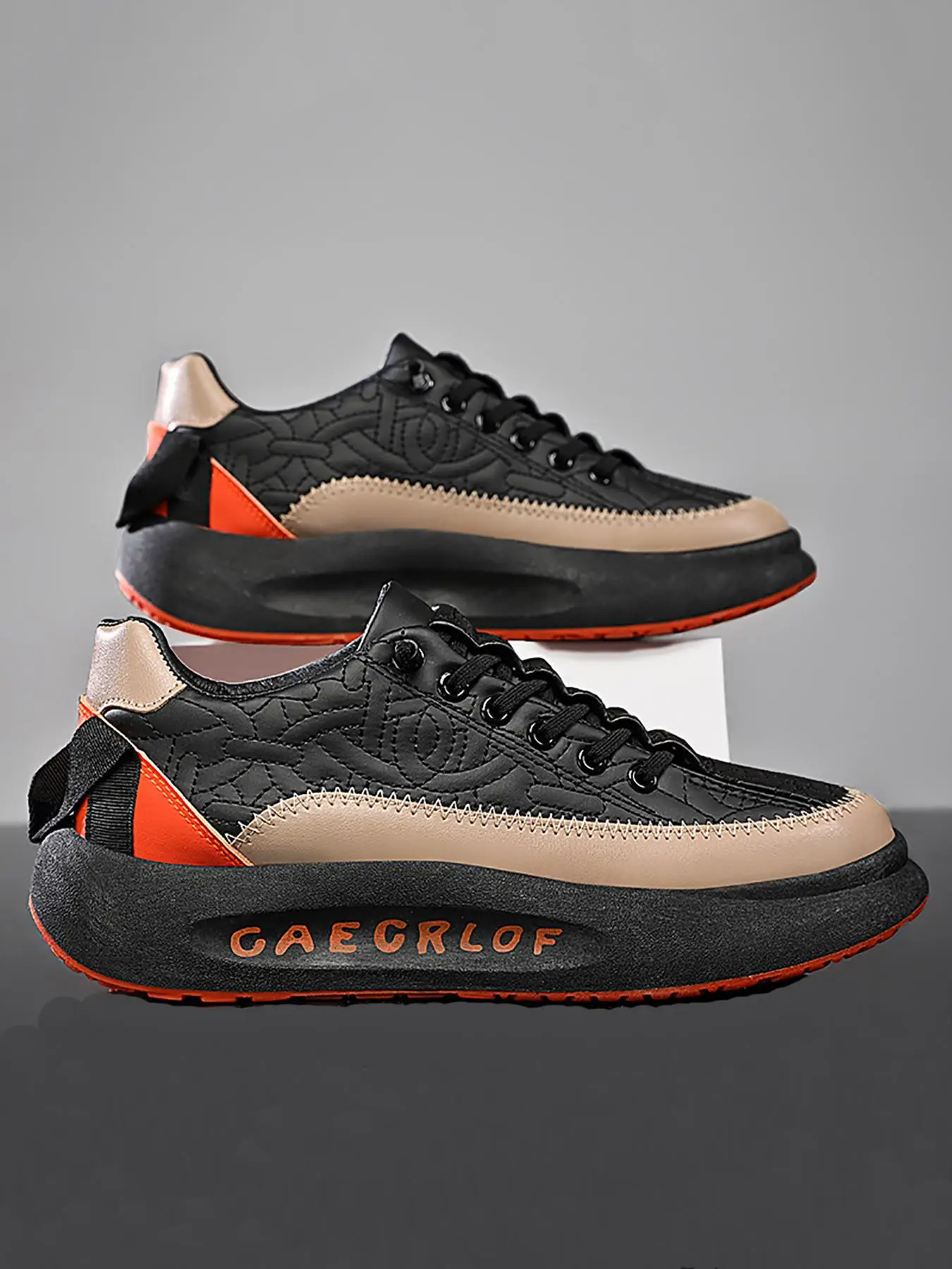 Men's Fashionable Letter Pattern Lace Up Low Top Sneakers, Casual Comfortable Breathable Sports Shoes, All-match Round Toe Flat Shoes For Daily Wear