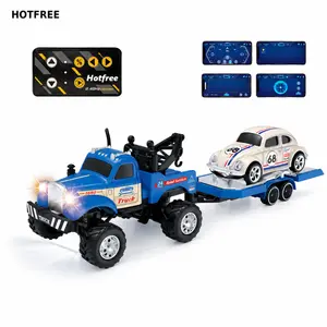 Hotfree 1/64 Mini RC Monster Truck, Pocket-Size 2.4GHz Alloy Body Remote & App Control Car, USB Rechargeable Big Wheel Racing Toy, Stress Relief Desktop Entertainment, Birthday & Christmas Gift for Kids & Boyfriend