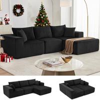 Black-Right Facing Chaise