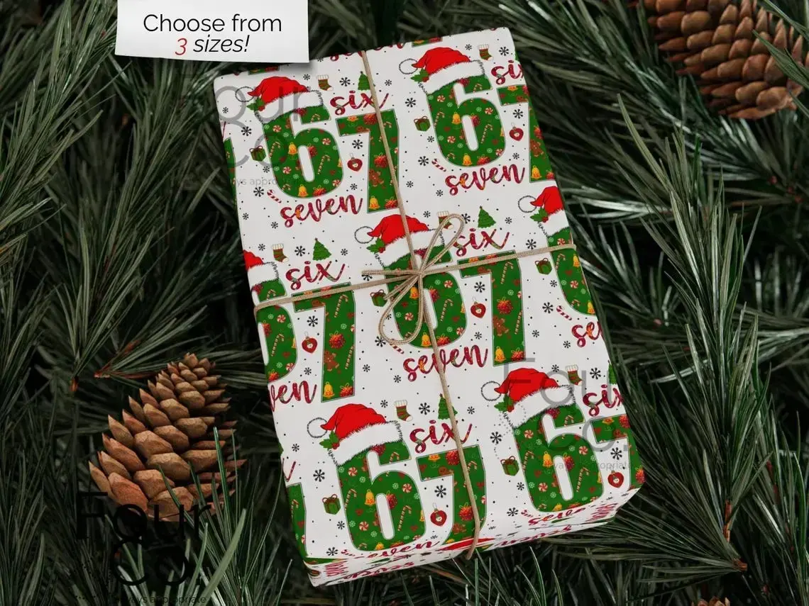 6.7 Wrapping Paper,  Cute Chrismas Gift Wrap, Sweet Romantic Package, Chrismas's Day Gift Wrap, Trending 2026-2027