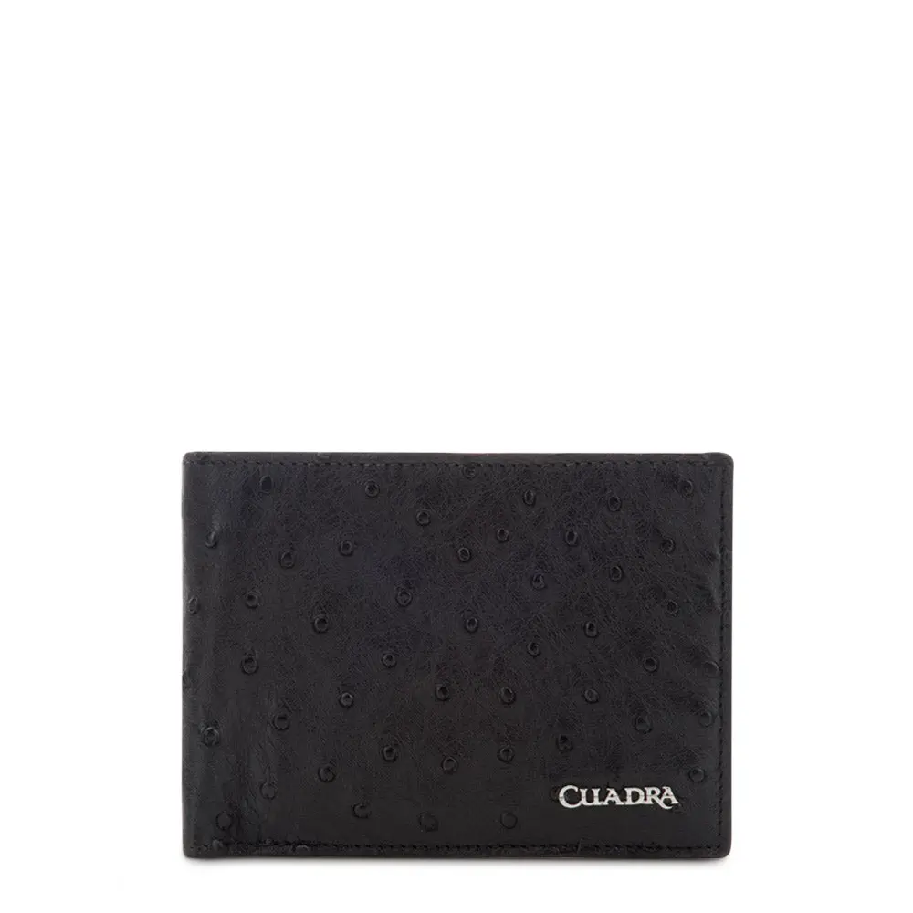 Cuadra Black Ostrich Wallet DU469