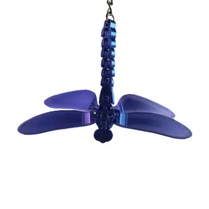 3D Printed Articulating Dragonfly Keychain