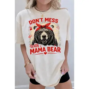[Sale Up To 50%] Don't Mess With Mama Bear Shirt Mothers Day Gift Mom Gift Funny Bear Graphic Tee Women Comfort Colors Shirt Cute Mom Life Gift Wildlife Graphic Streetwear T-shirt